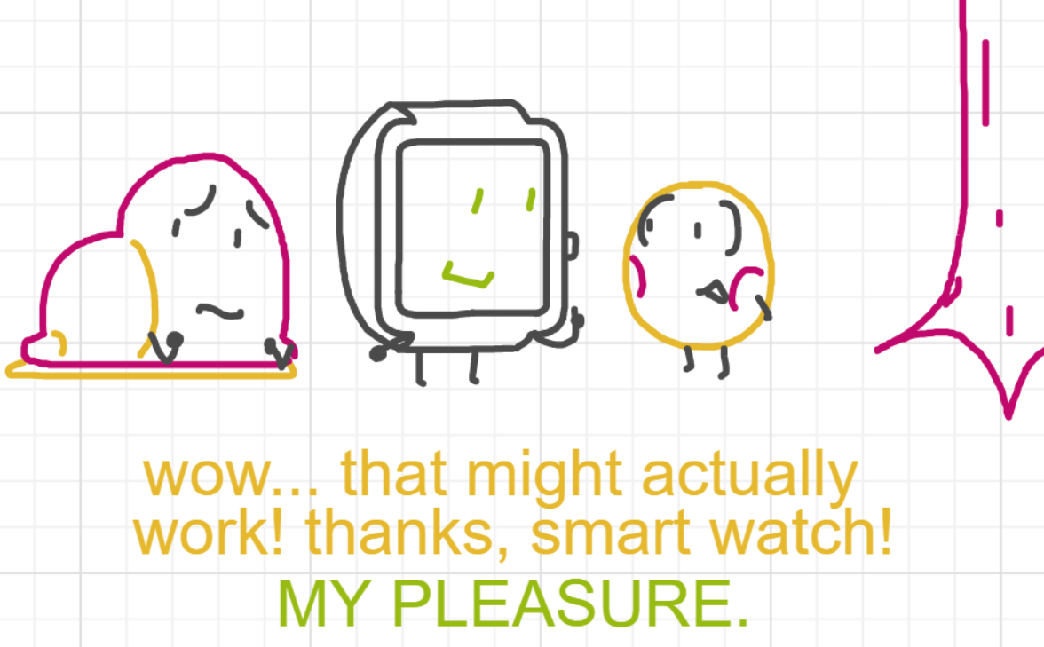 A panel from What's The Point, episode five of the Board Boards object show by Furretwalk/WalkingFurret.